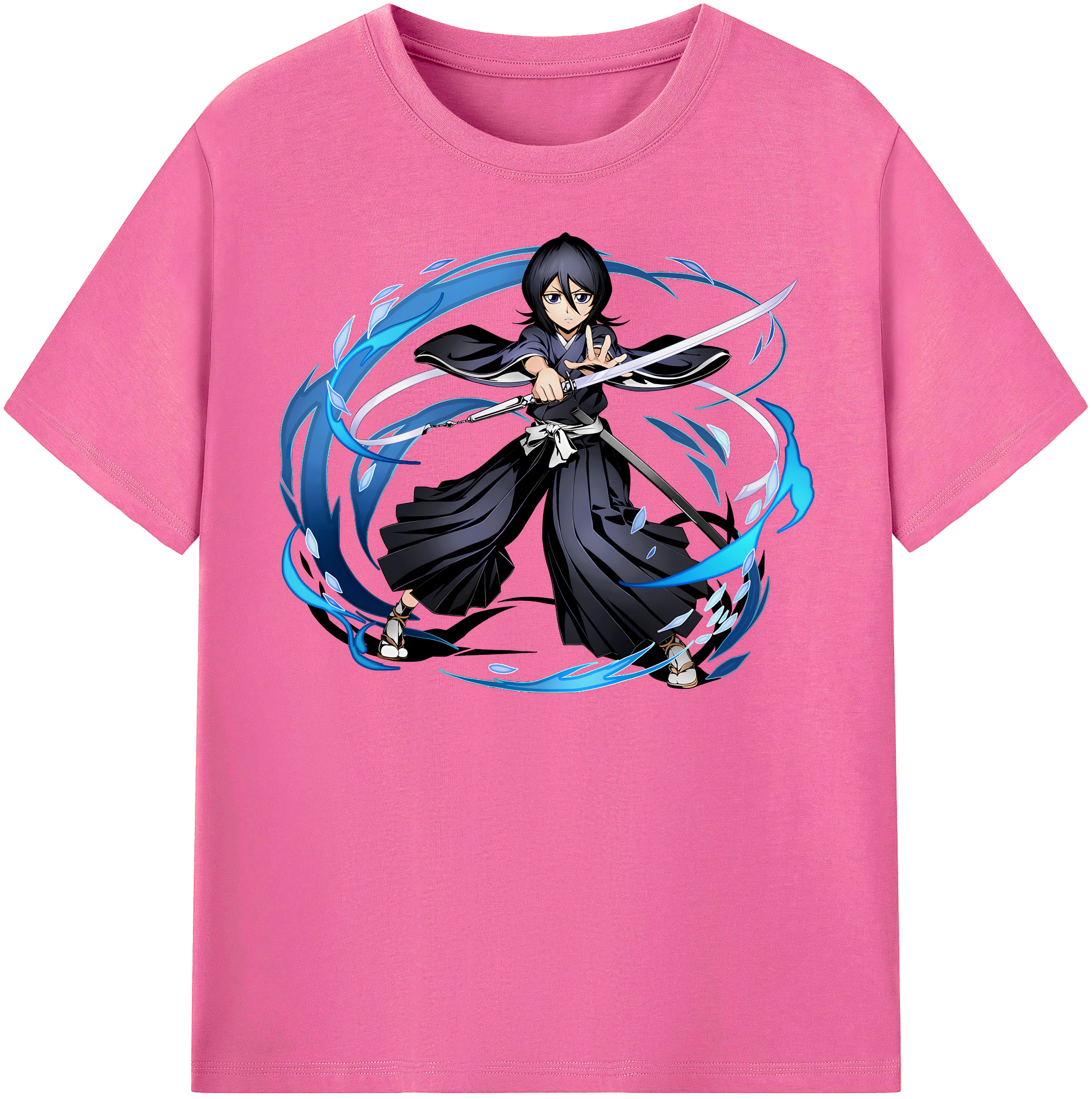 （画像用） ブリーチ 朽木ルキア BLEACH Kuchiki Rukia レディースカジュアルプリントTシャツ（綿100％）